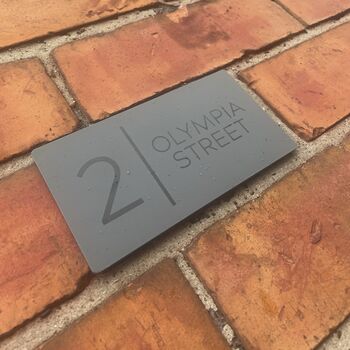 Compact Matt Modern House Sign, 4 of 5