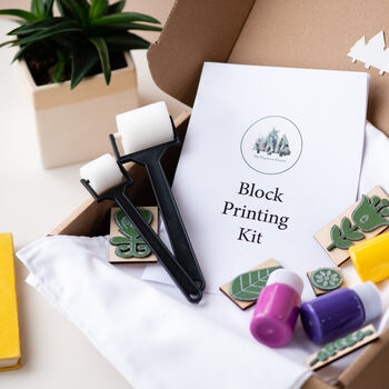Block Printing Diy Textile Stamp Kit Gift For Teacher, 3 of 8