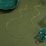 2mm Turquoise Beaded Satellite Chain Necklace In Sterling Silver, thumbnail 2 of 12