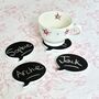 Set Of Four Chalk Drinks Coasters ~ Boxed, thumbnail 1 of 3