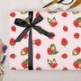 Three Sheets Of Pink Strawberry Wrapping Paper, thumbnail 2 of 2