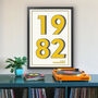 1982 Personalised Year Typography Print, thumbnail 10 of 11
