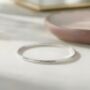 Handmade Solid Sterling Silver 3mm Bangle, thumbnail 3 of 4