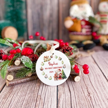 Custom Baby's First Christmas Keepsake Ornament Gift, 4 of 7