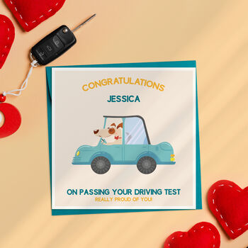 Personalised Passed Driving Test Card, 2 of 2