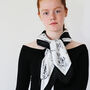 'Fashion Hounds' Dalmatian Print Silk Scarf, thumbnail 2 of 7