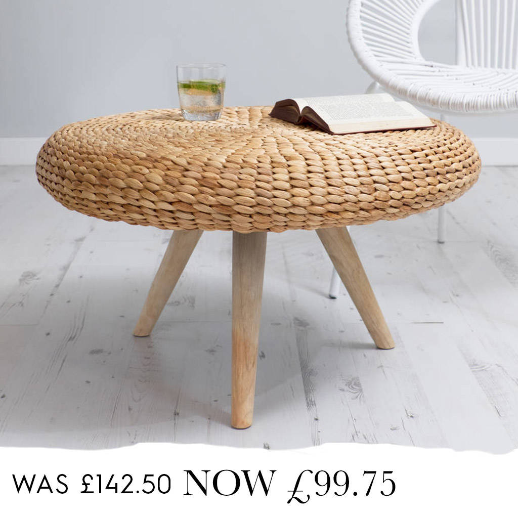 natural wood coffee table round by za za homes