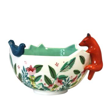 Porcelain Fox Decorative Bowl, 5 of 8