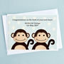 Personalised Twins Birthday Or New Baby Card, thumbnail 4 of 5