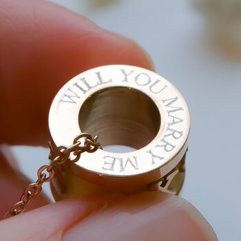 Customised Date And Name Necklace On Chain, 8 of 12