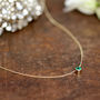Daisy Nine Carat Gold Elphaba Emerald Necklace, thumbnail 3 of 6