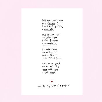 'What Are The Chances?' Valentine's Day Poem, 2 of 2