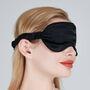 Silk Sleep Mask Eye Mask 100% Pure Soft Mulberry Silk Black Luxury Travel Gift Blackout Hypoallergenic, thumbnail 2 of 6