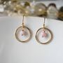 Pink Opal Circle Earrings, thumbnail 2 of 5