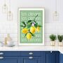 Les Citrons Poster With French Typograpy, thumbnail 4 of 4