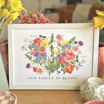 Birth And Language Of Flowers Combined Family Print, 3 of 10