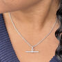 Sterling Silver Or Gold Plated T Bar Necklace, thumbnail 3 of 7
