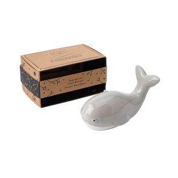 Grey Ceramic Whale Ornament, 2 of 5