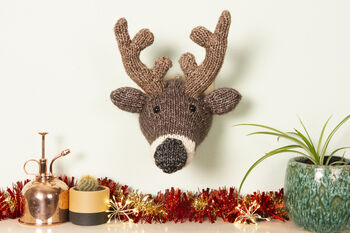 Mini Deer Head Knitting Kit, 7 of 8