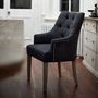 St James Charcoal Padded Wing Dining Chair, thumbnail 1 of 3