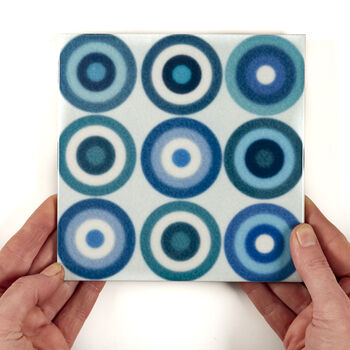 Denim Blue Circles Tile, 3 of 12