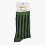 Women's Glitter Socks Khaki Black Vertical Stripe, thumbnail 3 of 3