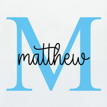 Personalised Blue Porcelain Coaster With Initials Name Gift, 2 of 2