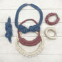 Macrame Kit, Rope Jewellery, Sky Blue, Pink And White, thumbnail 2 of 10