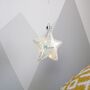 Glitter LED Star Hanging Decoration Light, thumbnail 7 of 9