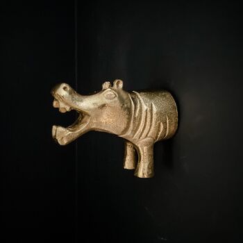 Hippo Gold Wall Hook, 2 of 3