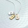 Monogrammed Tags Necklace, thumbnail 5 of 6