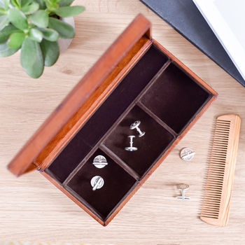Personalised Leather Cufflink Box, 3 of 12