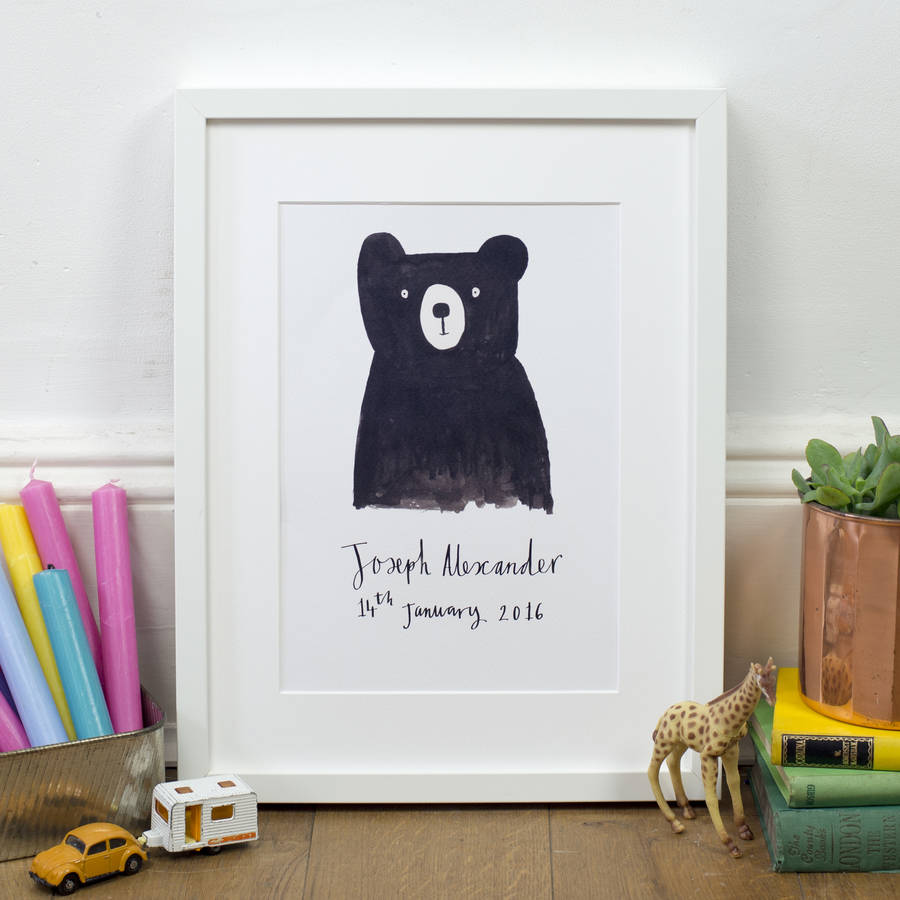 'be brave' bear print by letterbox lane | notonthehighstreet.com