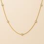 Five Diamond Station Necklace, thumbnail 1 of 4