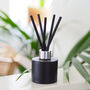Personalised Matt Black Diffuser Bottle And Reed Set, thumbnail 3 of 6