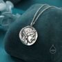 Sterling Silver Greek Coin Pendant Necklace, thumbnail 1 of 12