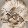 Crystal And Pearl Delicate Wedding Hair Vine Thea, thumbnail 7 of 10