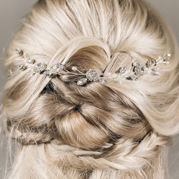 Crystal And Pearl Delicate Wedding Hair Vine Thea, 7 of 10
