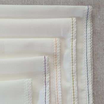Organic Cotton Handkerchief Set Of Five, 3 of 3