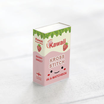 Kawaii Strawberry Mini Cross Stitch Kit, 7 of 10