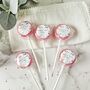 Muted Watercolour Wedding Favour Lollipops, thumbnail 1 of 4
