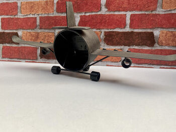 42cm Metal Fighter Aeroplane Clock Novelty Desk Freestanding Or Wall Mount, 7 of 7