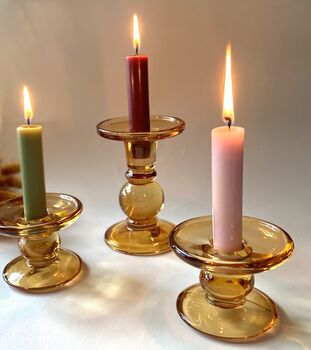 Amber Glass Candlesticks, 5 of 5