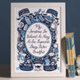 Alice In Wonderland, Famous Quotes Print, thumbnail 1 of 3