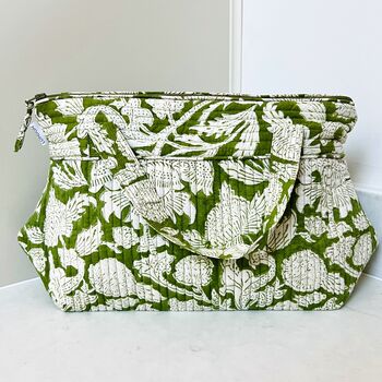 Tall Wash Bag With Handles Green Rhapsody, 2 of 5