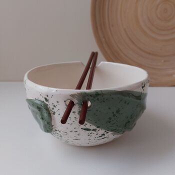 Handmade Ceramic Noodle Bowl, Pottery Ramen Bowl, 3 of 5