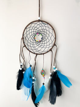 Turquoise And Black Dream Catcher Wall Decor, 2 of 6