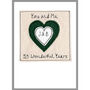 Personalised Emerald 55th Wedding Anniversary Card, thumbnail 3 of 12