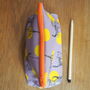 Lilac Kittens And Dots Leather Make Up Bag, thumbnail 2 of 7