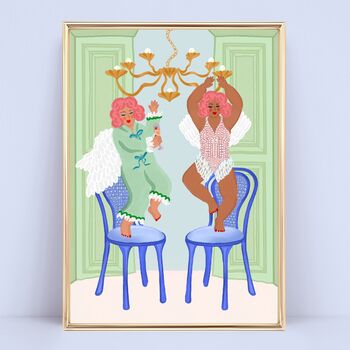 Brasserie Girls Art Print, 4 of 4